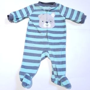 0-3M Dog Onesie Carter's | Blue Grey Fleece